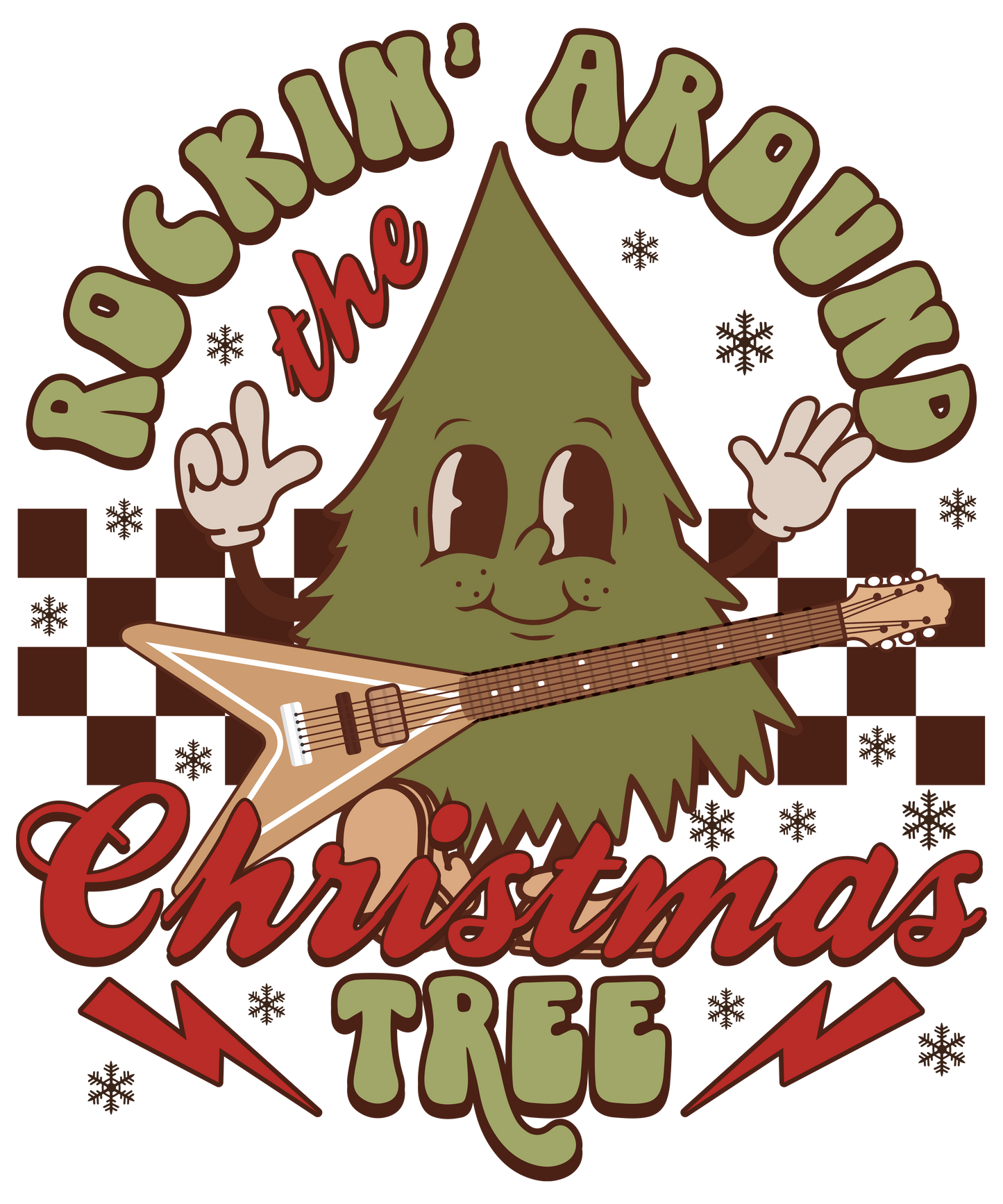 Rockin' Around The Christmas Tree DTF Transfer
