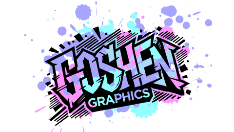 Goshen Graphics colorful graffiti logo