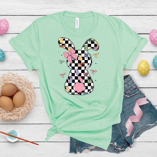 Checkered Bunny Easter Shirt