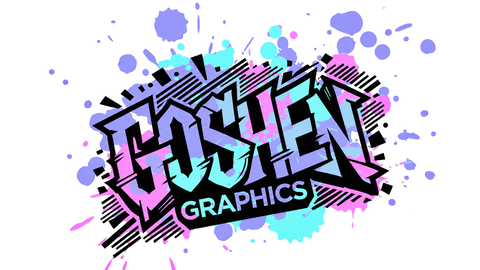 Goshen Graphics colorful graffiti logo