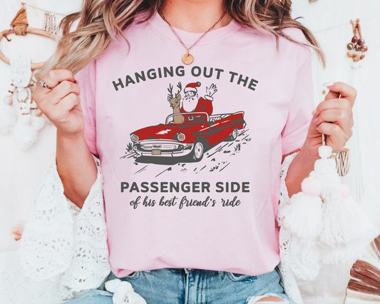 Hanging Out The Passenger Side Santa Shirt